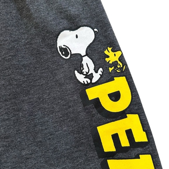 Peanuts Snoopy Jogger Sweatpants Womens Size Med Grey Drawstring Lounge Pants - Picture 4 of 9